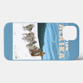 犬のSledding場面-ドーソン、アラスカ Case-Mate iPhoneケース (裏面 (横))