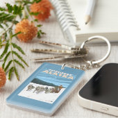 犬のSledding場面-ピーターズバーグ、アラスカ キーホルダー (正面右)