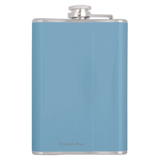 犬のSledding場面-ピーターズバーグ、アラスカ フラスク (裏面)