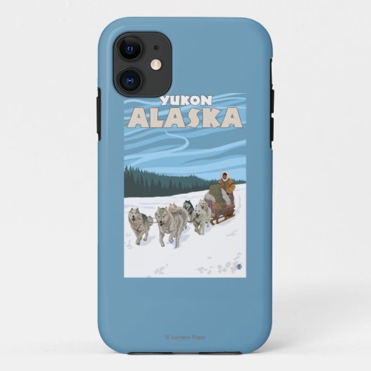 犬のSledding場面-ユーコン準州、アラスカ Case-Mate iPhoneケース (裏面)