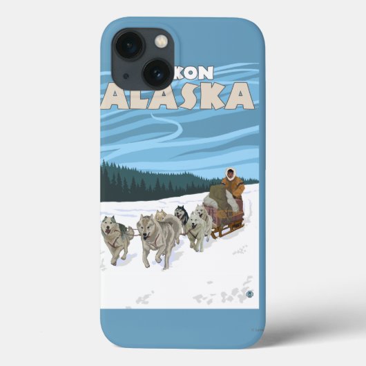犬のSledding場面-ユーコン準州、アラスカ Case-Mate iPhoneケース (裏面)