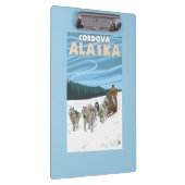 犬のSledding場面- Cordova、アラスカ クリップボード (右)