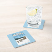 犬のSledding場面- Cordova、アラスカ スクエアペーパーコースター (インサイチュ)