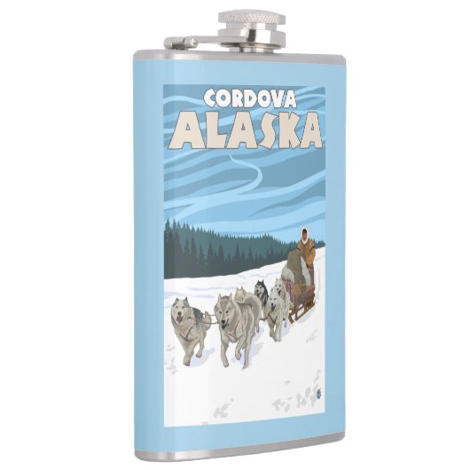 犬のSledding場面- Cordova、アラスカ フラスク (右)