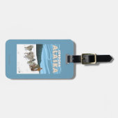 犬のSledding場面- Cordova、アラスカ ラゲッジタグ (正面横)