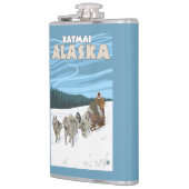 犬のSledding場面- Katmai、アラスカ フラスク (左)