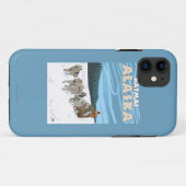 犬のSledding場面- Katmai、アラスカ Case-Mate iPhoneケース (裏面(横))