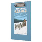 犬のSledding場面- Ketchikan、アラスカ クリップボード (左)
