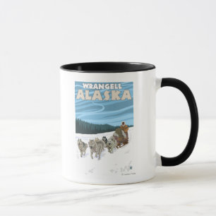 犬のSledding場面- Wrangell、アラスカ マグカップ