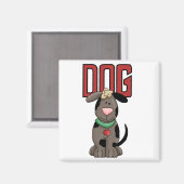 犬のTシャツおよびギフト マグネット (正面/裏面)
