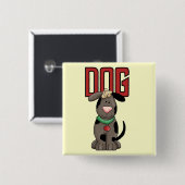 犬のTシャツおよびギフト 缶バッジ (正面&裏面)