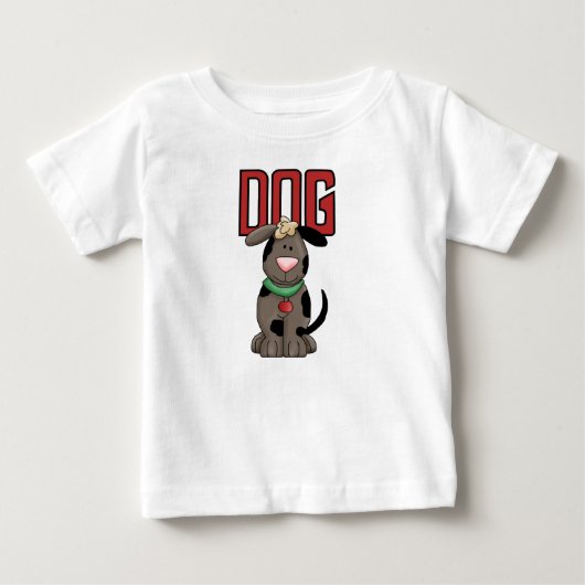 犬のTシャツとプレゼント ベビーTシャツ (正面)