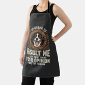 犬のTシャツ 冗談ばかり言う インサルト エプロン (インサイチュ)