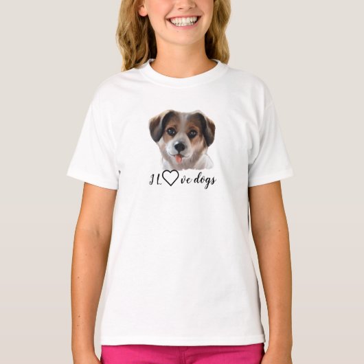 犬のTシャツ Tシャツ (正面)