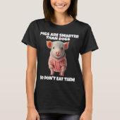 犬のTシャ頭が切れるツより豚の豚 Tシャツ (正面)