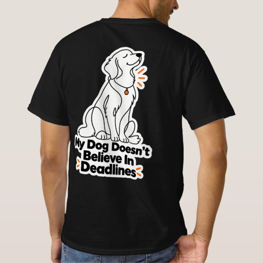 犬は〆切を信じない Tシャツ (裏面)
