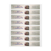 犬はあなたの銀製のクリスマスの差出人住所を盗みます ラップアラウンドラベル (シート)