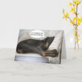 犬はおもしろいよくカードを取る カード (黄色い花)