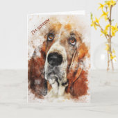 『犬はごめんなさい』 カード (黄色い花)