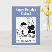 犬はすでに妻の料理を拒否した。 カード (黄色い花)