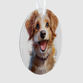 犬はすべてをより良くする オーナメント (正面)