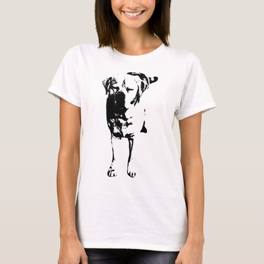犬はっきりしたの存在 Tシャツ (正面)