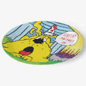 犬はっ!誕生日おもしろいパーティー ペーパープレート (アングル)