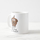 "犬はなんてことを!?" カートゥーン コーヒーマグカップ (正面左)