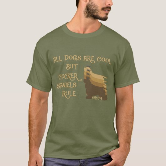 犬はみんなカッコいいTシャツだ Tシャツ (正面)