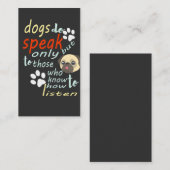 犬はや話るがやり方を知っている者に限る 名刺 (正面/裏面)