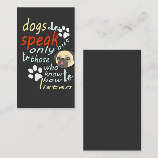 犬はや話るがやり方を知っている者に限る 名刺 (正面/裏面)