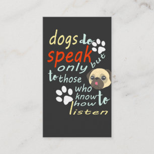 犬はや話るがやり方を知っている者に限る 名刺