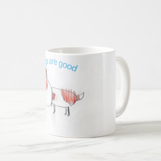 犬はよいマグです コーヒーマグカップ (正面右)