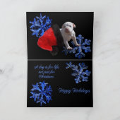 犬はクリスマスだけでなく、一生のためのものだ シーズンカード (内部)