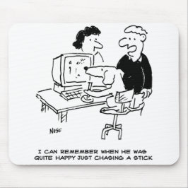 犬はコ遊ンピュータにいる マウスパッド