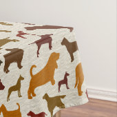 犬はシルエットパターンを繁殖させます テーブルクロス (インサイチュ)