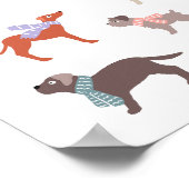 犬はスカーフで繁殖 – かわいい犬の子供 ポスター (角)