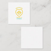 犬はセラピーは高価な犬のペット動物l スクエア名刺 (正面/裏面)