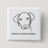 犬はダッド·ワイマラナーの上に 缶バッジ (正面)