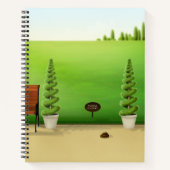 「犬はダメ」かわいい犬のフンが晴れの公園で ノートブック (正面)