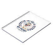 犬はハートアメリカ国旗サングラス_1 ノートブック (左側)