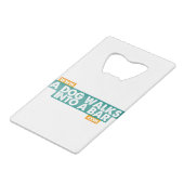 犬はバーに歩きます-財布の栓抜きを着色して下さい クレジットカード栓抜き (裏面アングル)