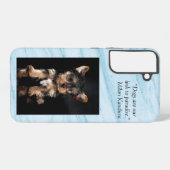 犬はパラダイス大理石の背景samsuにリンク samsung galaxyケース (裏面横)