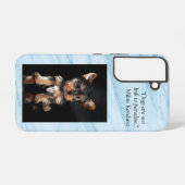 犬はパラダイス大理石の背景samsunにリンクしている samsung galaxyケース (裏面横)