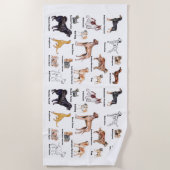 犬はビーチタオルをタイプします ビーチタオル (正面)