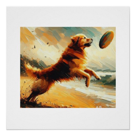犬はフリスビーに飛びかかった。 ポスター (正面)