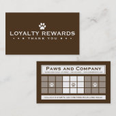 犬はプログラム3dotsロイヤリティ歩きます ロイヤリティカード (正面/裏面)