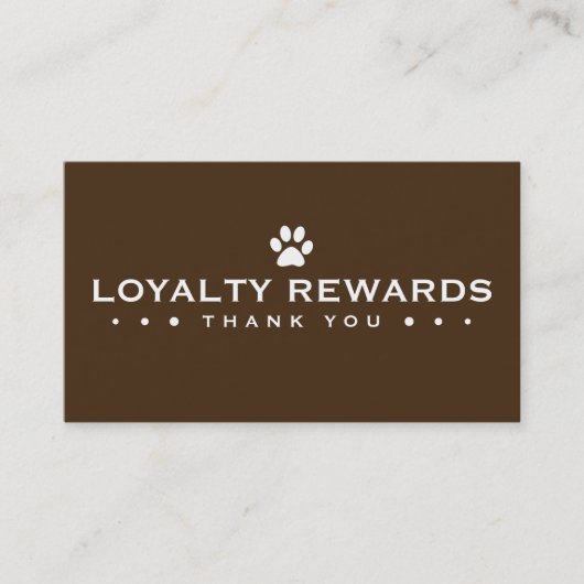 犬はプログラム3dotsロイヤリティ歩きます ロイヤリティカード (正面)