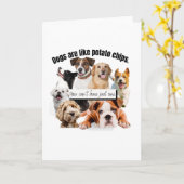 犬はポテトチップスのようなものだ。 カード (黄色い花)