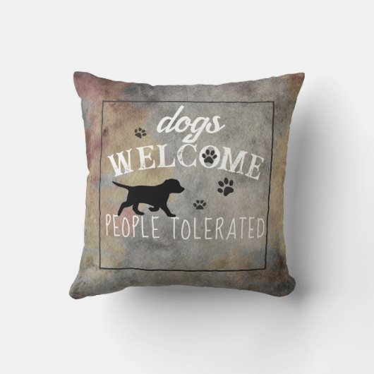 犬は人々を容認した動揺してスタイル クッション (裏面)